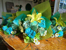 Load image into Gallery viewer, Blue &amp; Green Dream Bouquet
