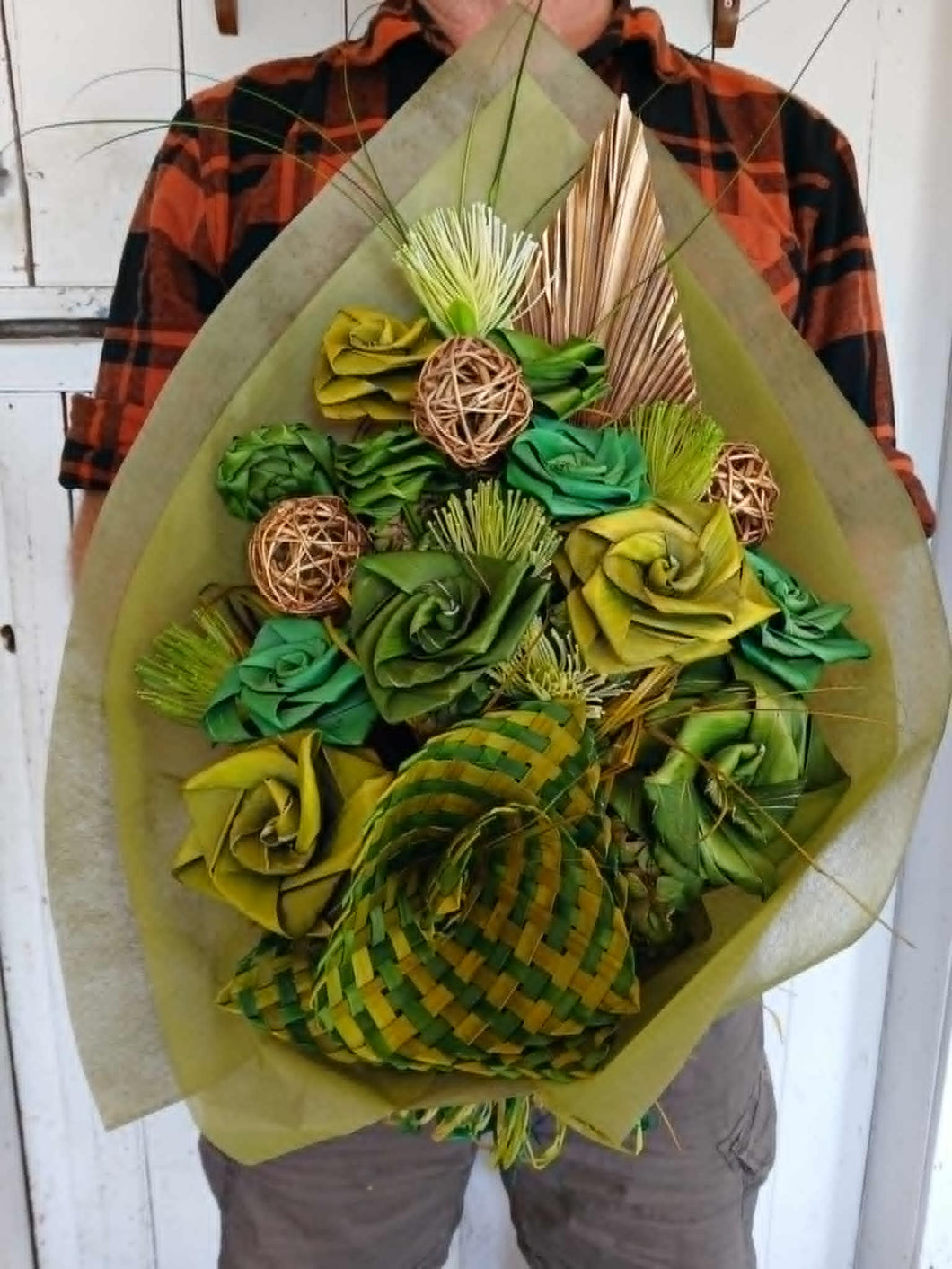 Evergreen and Gold Bouquet - 2